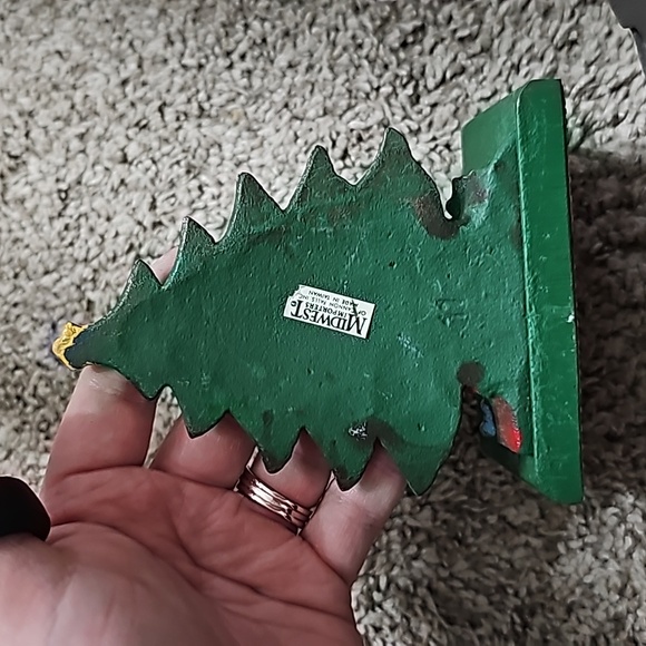 Vintage Midwest Of Cannon Falls Cast Iron Christmas Tree Stocking  Holder - Picture 3 of 4
